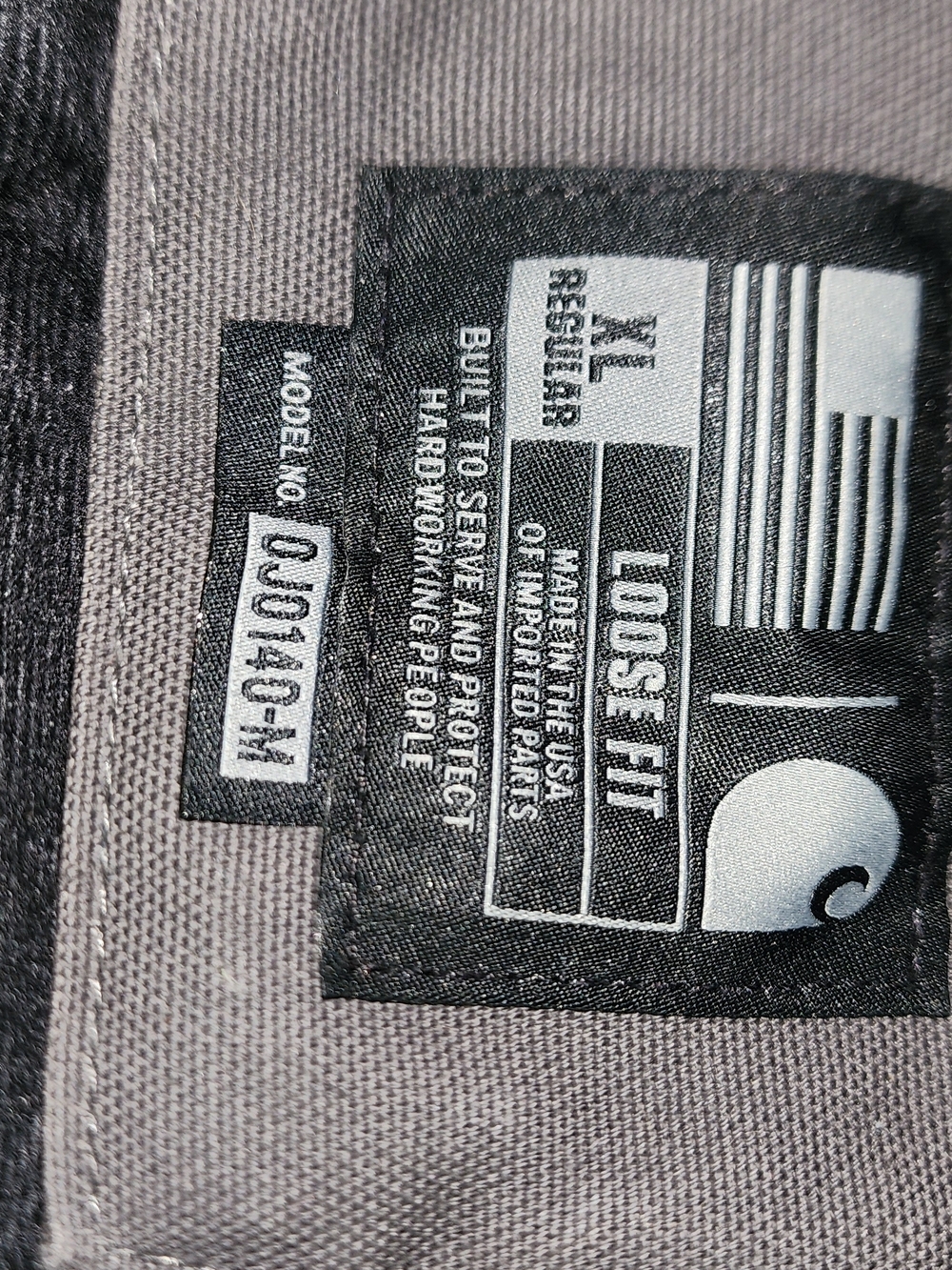 Carhartt Men's Hooded Zip Work Jacket in Charcoal - Picture 4 of 5